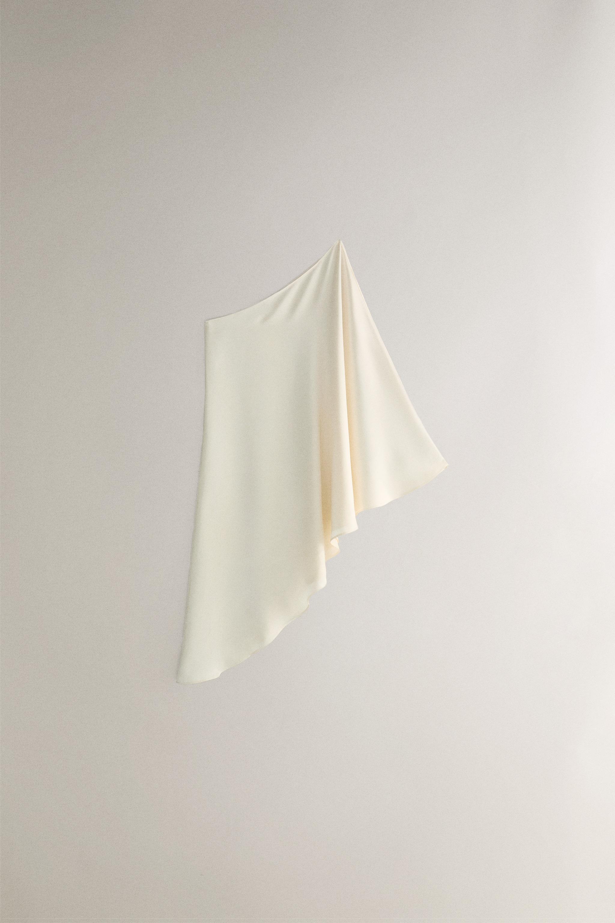 SATEEN ASYMMETRIC CAPE